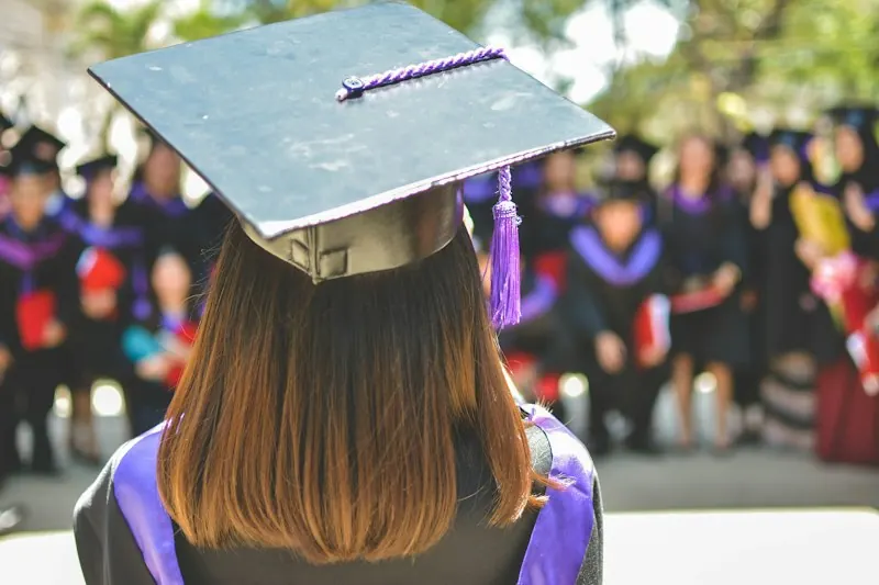 Graduates at a university ceremony